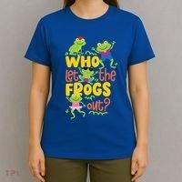 Who Let The Frogs Out Cute Gift T-Shirt thumb 4