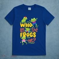Who Let The Frogs Out Cute Gift T-Shirt thumb 5
