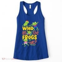 Who Let The Frogs Out Cute Gift Women's Tank Top thumb 0