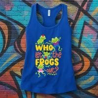 Who Let The Frogs Out Cute Gift Women's Tank Top thumb 3