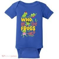 Who Let The Frogs Out Cute Gift Baby Bodysuit thumb 0