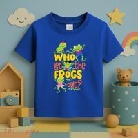 Who Let The Frogs Out Cute Gift Toddler T-Shirt thumb 3