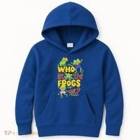 Who Let The Frogs Out Cute Gift Kids Hoodie thumb 0