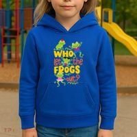 Who Let The Frogs Out Cute Gift Kids Hoodie thumb 3