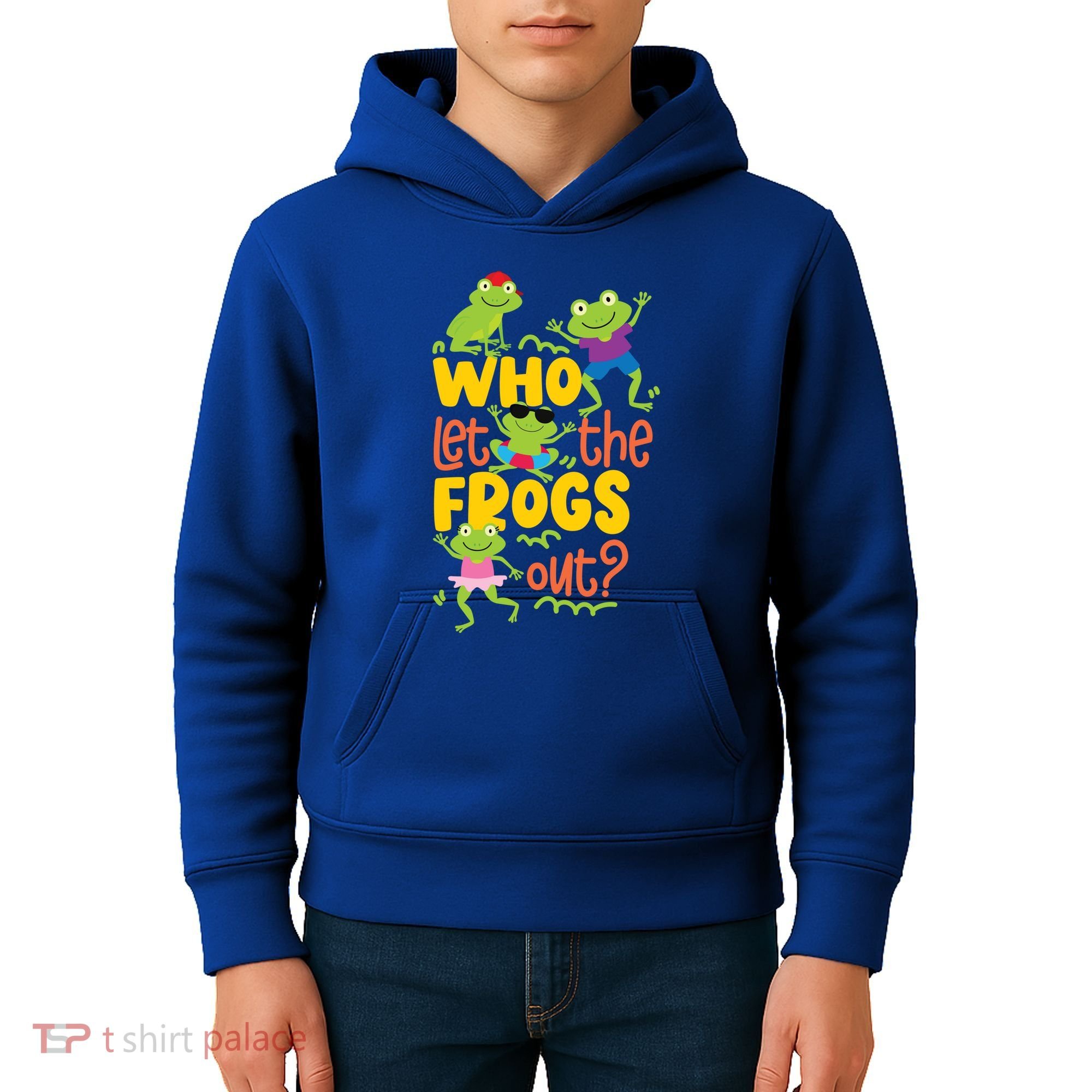 Who Let The Frogs Out Cute Gift Kids Hoodie