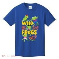 Who Let The Frogs Out Cute Gift Kids T-Shirt thumb 0