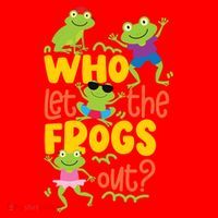 Who Let The Frogs Out Cute Gift Santa Hat thumb 1