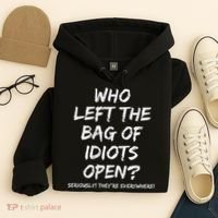Who Left The Bag Of Idiots Open Hoodie thumb 4