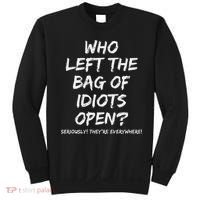 Who Left The Bag Of Idiots Open Sweatshirt thumb 0