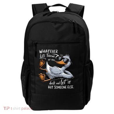 Whatever Life Throws At You Funny Funny Duck Meme Backpack