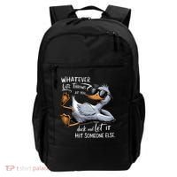 Whatever Life Throws At You Funny Funny Duck Meme Backpack thumb 0