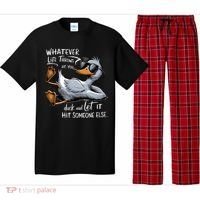 Whatever Life Throws At You Funny Funny Duck Meme Pajama Set thumb 0