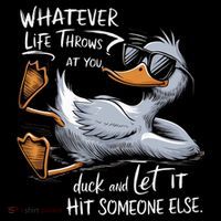 Whatever Life Throws At You Funny Funny Duck Meme Women's Hoodie thumb 2