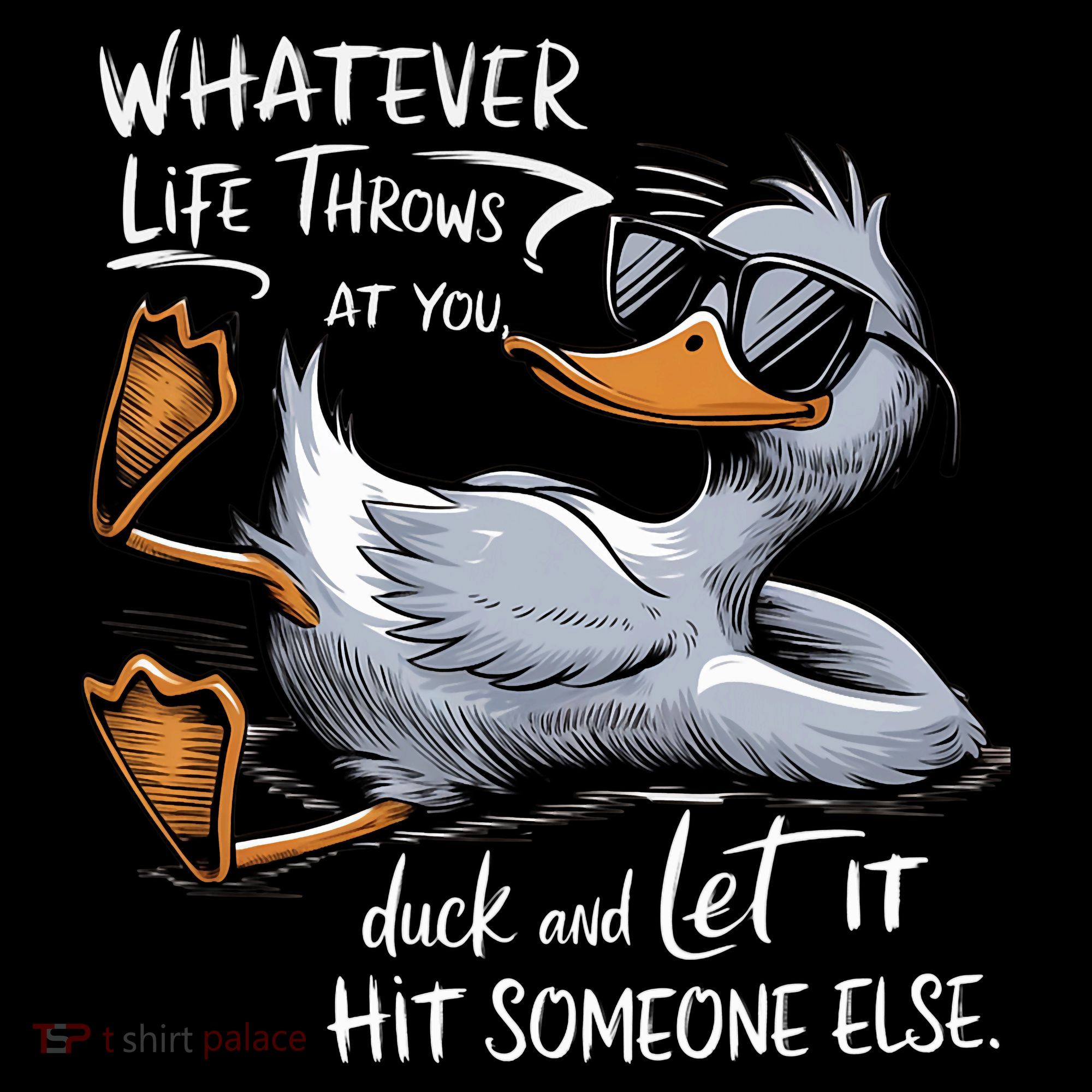 Whatever Life Throws At You Funny Funny Duck Meme Women's Hoodie