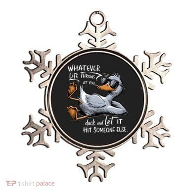 Whatever Life Throws At You Funny Funny Duck Meme Ornament