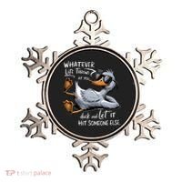 Whatever Life Throws At You Funny Funny Duck Meme Ornament thumb 0