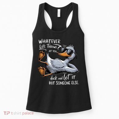 Whatever Life Throws At You Funny Funny Duck Meme Women's Tank Top