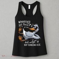 Whatever Life Throws At You Funny Funny Duck Meme Women's Tank Top thumb 3