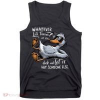 Whatever Life Throws At You Funny Funny Duck Meme Tank Top thumb 0