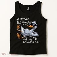 Whatever Life Throws At You Funny Funny Duck Meme Tank Top thumb 2