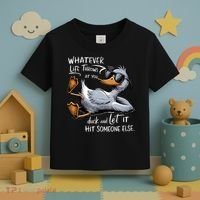 Whatever Life Throws At You Funny Funny Duck Meme Toddler T-Shirt thumb 3