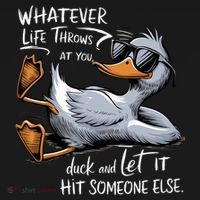 Whatever Life Throws At You Funny Funny Duck Meme Toddler T-Shirt thumb 4