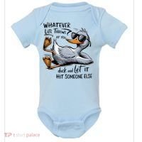 Whatever Life Throws At You Funny Funny Duck Meme Baby Bodysuit thumb 0