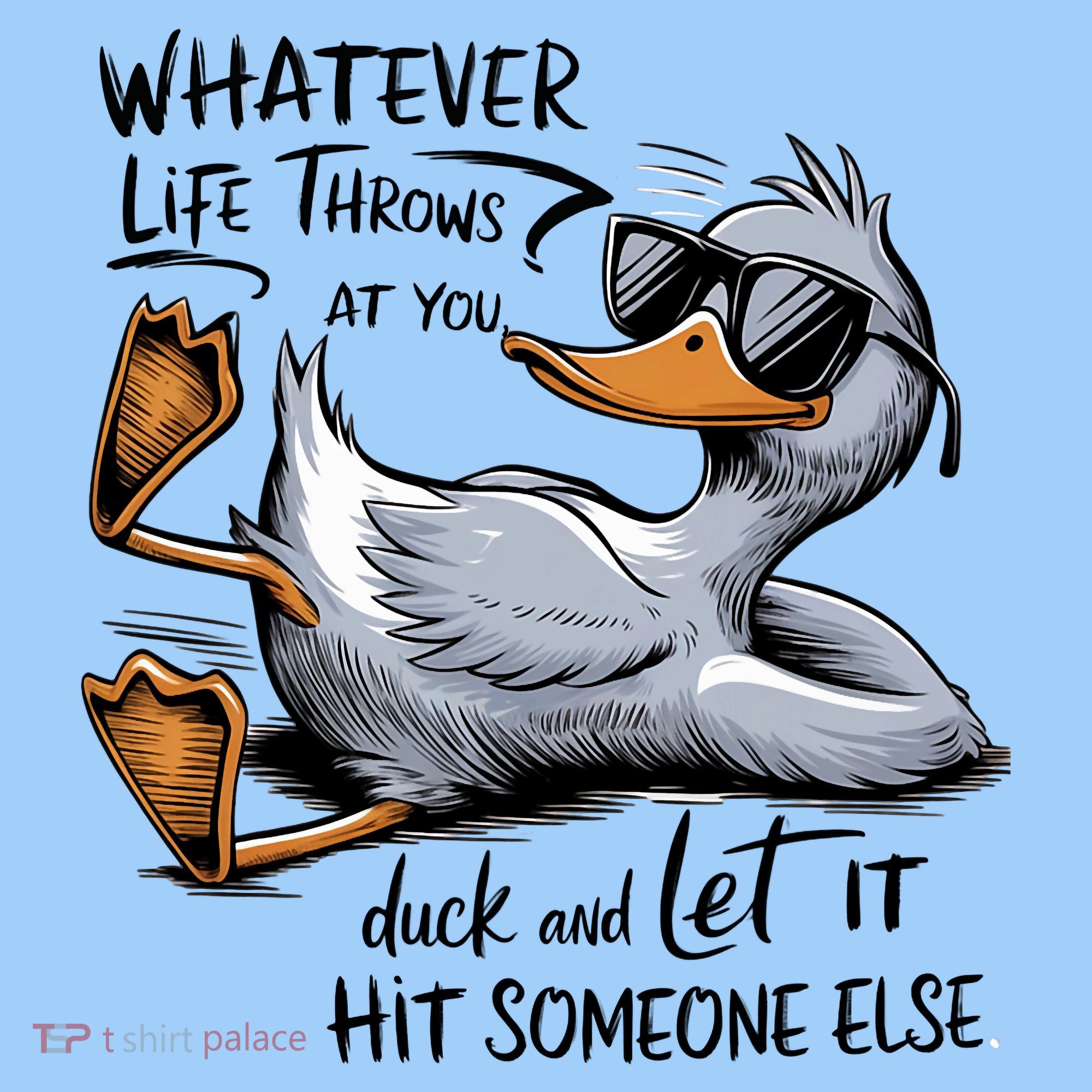 Whatever Life Throws At You Funny Funny Duck Meme Baby Bodysuit