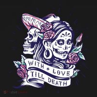 With Love Till Death Day Of The Dead Women's Hoodie thumb 2