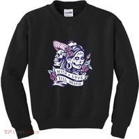 With Love Till Death Day Of The Dead Kids Sweatshirt thumb 0