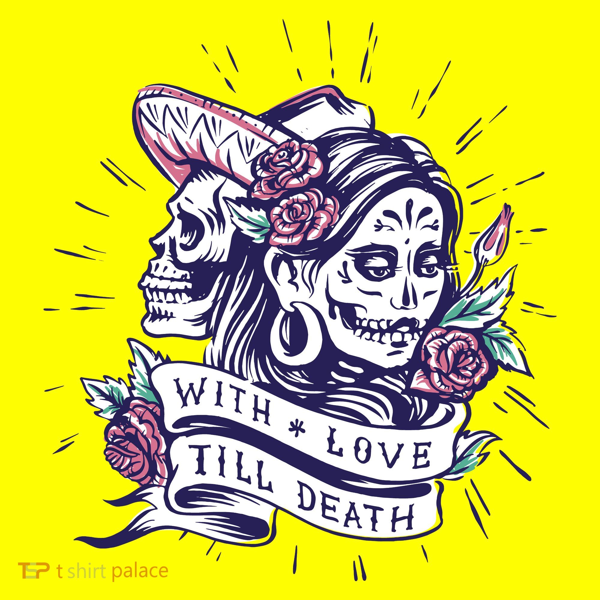 With Love Till Death Day Of The Dead Long Sleeve Shirt