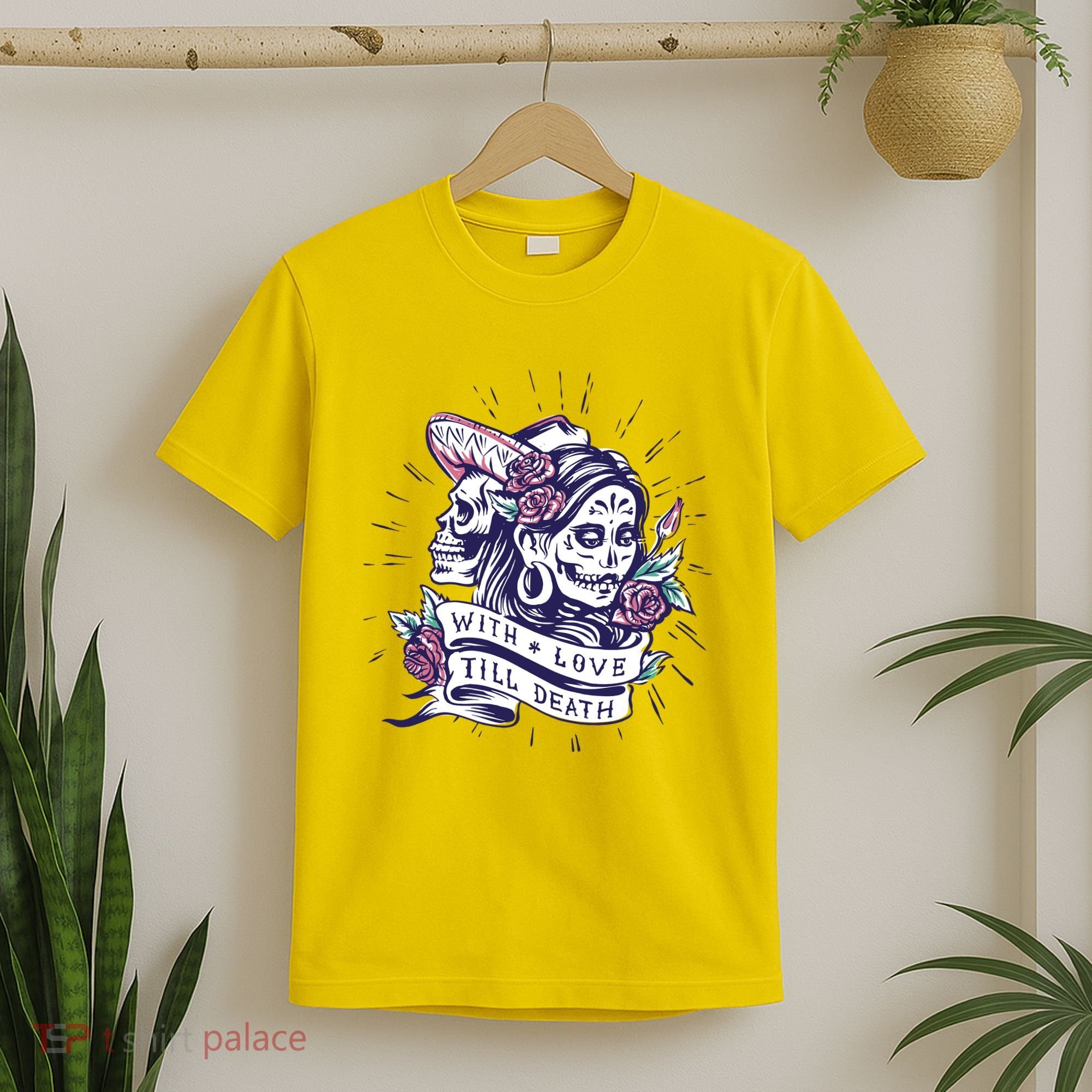With Love Till Death Day Of The Dead T-Shirt