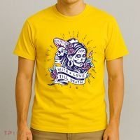 With Love Till Death Day Of The Dead T-Shirt thumb 3