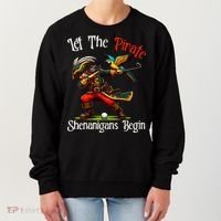 Wo Let The Pirate Shenanigans Begin Golf Pirate Halloween. Women's Sweatshirt thumb 0