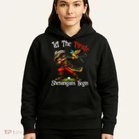 Wo Let The Pirate Shenanigans Begin Golf Pirate Halloween. Hoodie thumb 5