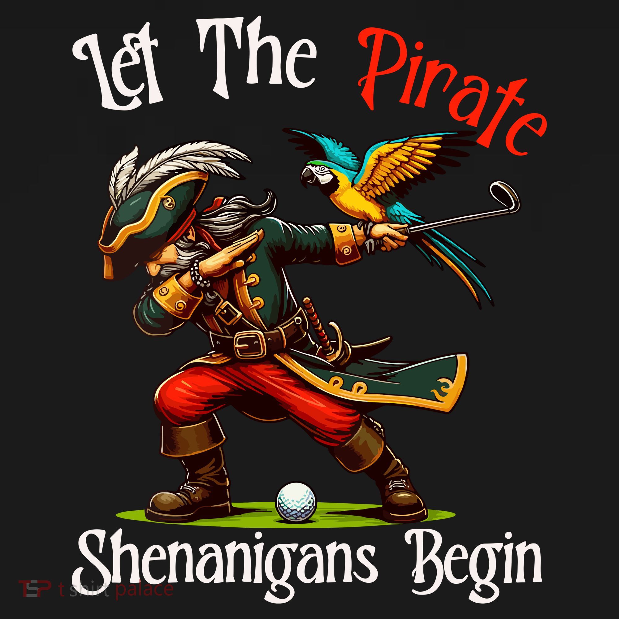 Wo Let The Pirate Shenanigans Begin Golf Pirate Halloween. Sweatshirt