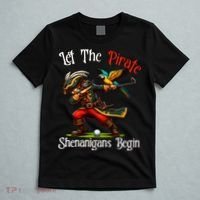 Wo Let The Pirate Shenanigans Begin Golf Pirate Halloween. T-Shirt thumb 5
