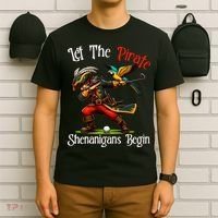 Wo Let The Pirate Shenanigans Begin Golf Pirate Halloween. T-Shirt thumb 6