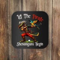 Wo Let The Pirate Shenanigans Begin Golf Pirate Halloween. Coaster thumb 0