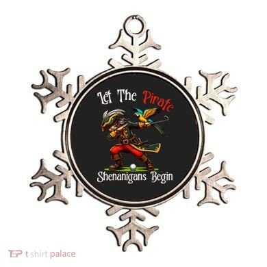 Wo Let The Pirate Shenanigans Begin Golf Pirate Halloween. Ornament