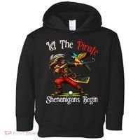 Wo Let The Pirate Shenanigans Begin Golf Pirate Halloween. Toddler Hoodie thumb 0