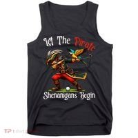 Wo Let The Pirate Shenanigans Begin Golf Pirate Halloween. Tank Top thumb 0
