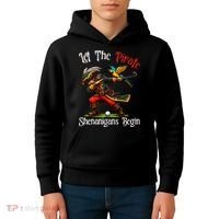 Wo Let The Pirate Shenanigans Begin Golf Pirate Halloween. Kids Hoodie thumb 4