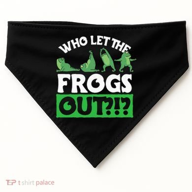 Who Let The Frogs Out USA-Made Doggie Bandana
