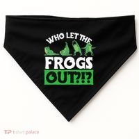 Who Let The Frogs Out USA-Made Doggie Bandana thumb 0