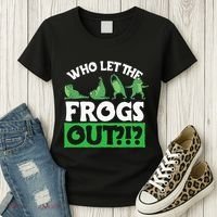 Who Let The Frogs Out Women's T-Shirt thumb 3