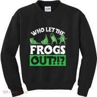Who Let The Frogs Out Kids Sweatshirt thumb 0