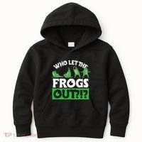 Who Let The Frogs Out Kids Hoodie thumb 0