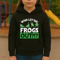 Who Let The Frogs Out Kids Hoodie thumb 3