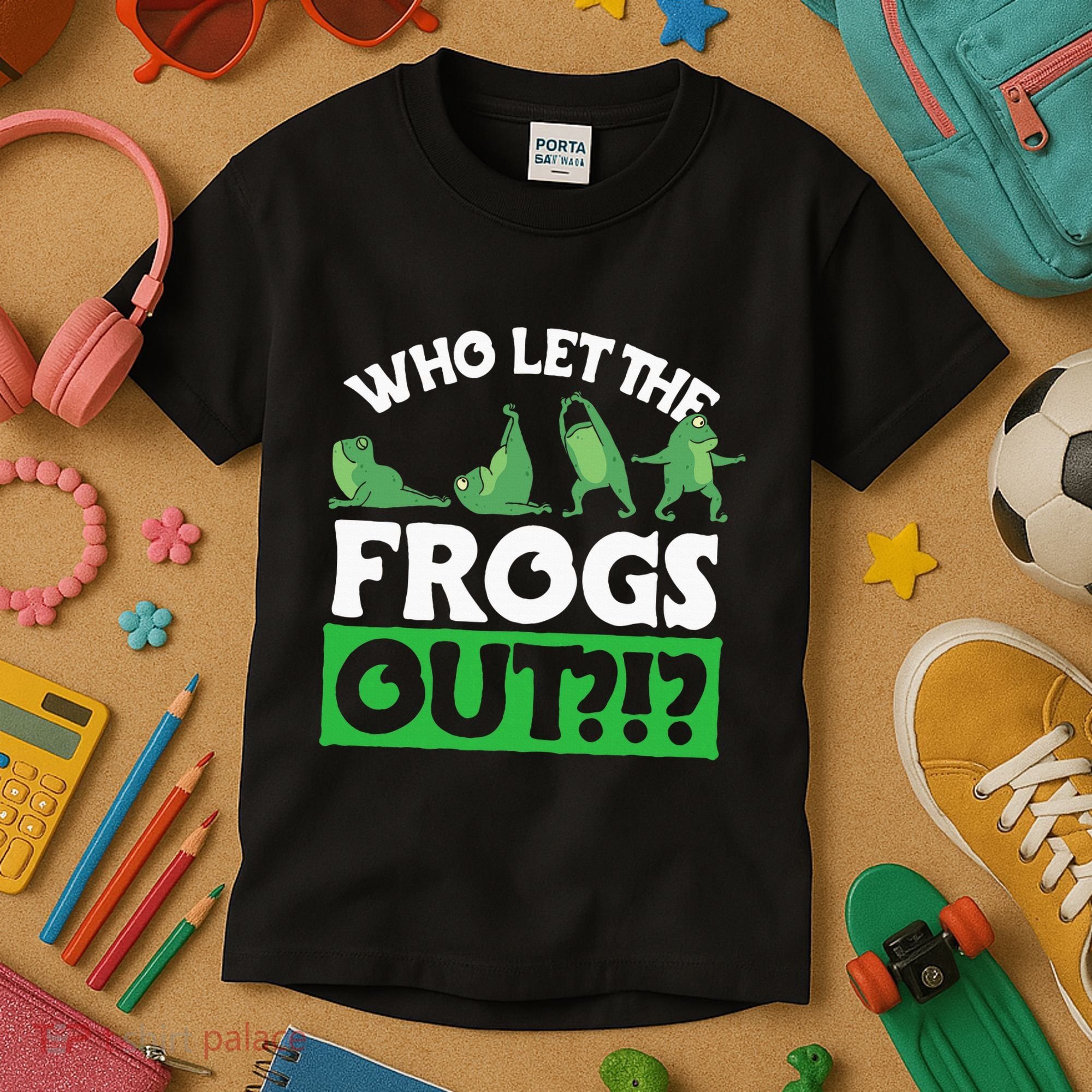 Who Let The Frogs Out Kids T-Shirt
